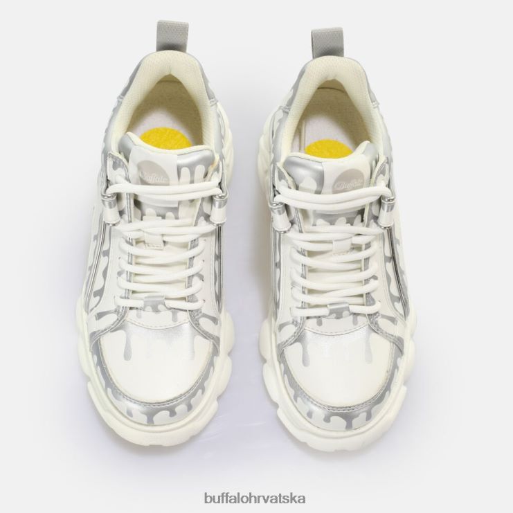 bijela/srebrna Buffalo cld corin tenisica low vegan |tenisice TDD6T757